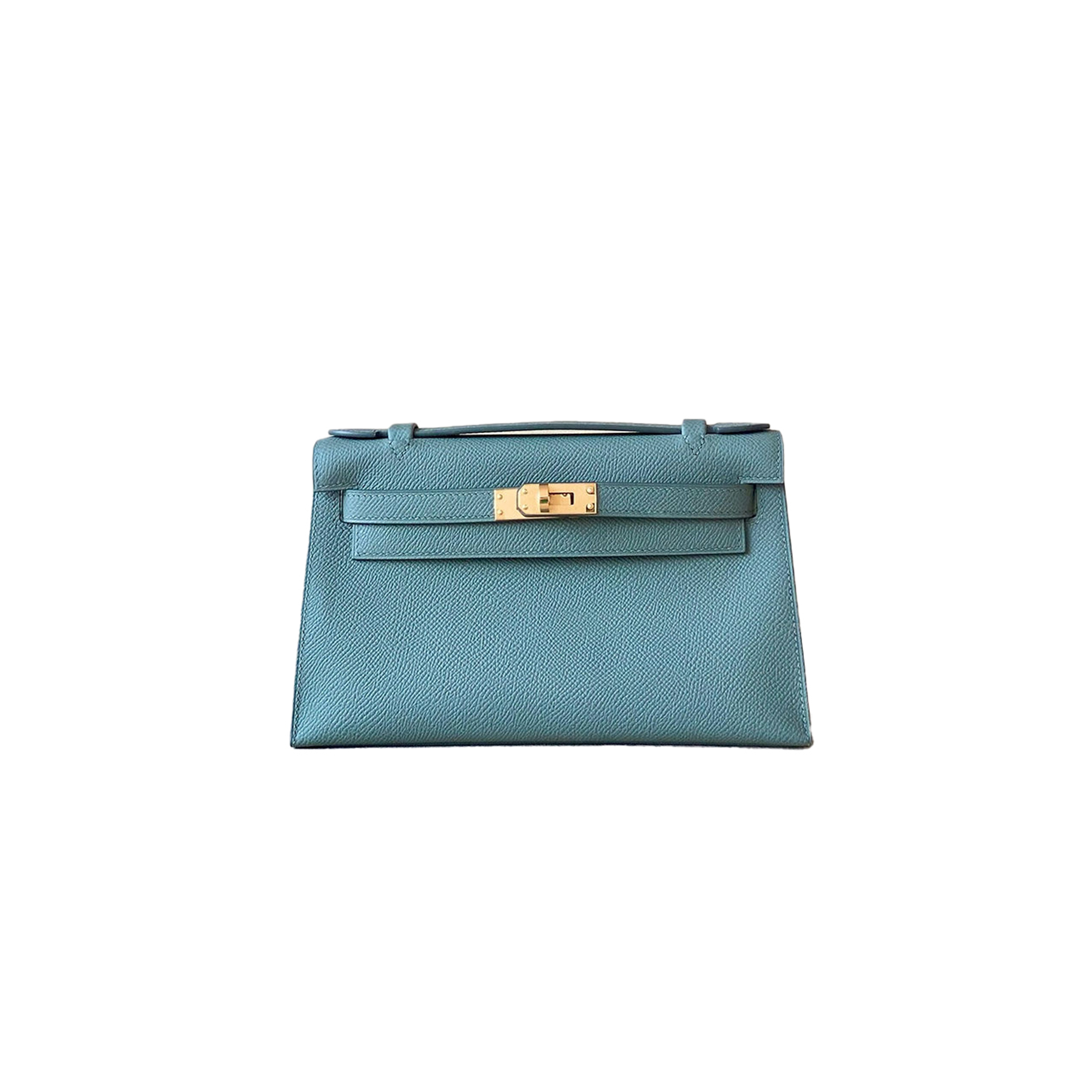 H**mes mini kelly pochette epsom ghw clutch cut bag (22*14*7cm)